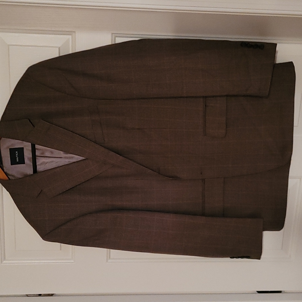 Men's sports coat Nautica 100% Wool 44R Brown